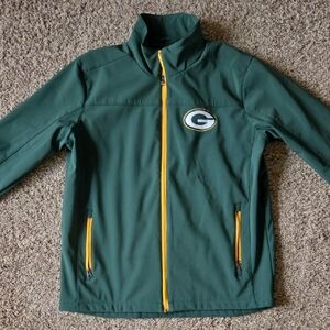 *NEVER WORN* Green Bay Packers Jacket – Men’s Size L – Green & Yellow